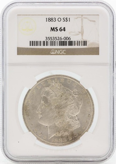 1883-O $1 Morgan Silver Dollar Coin NGC MS64