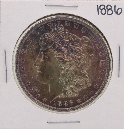1886 $1 Morgan Silver Dollar Coin Amazing Toning
