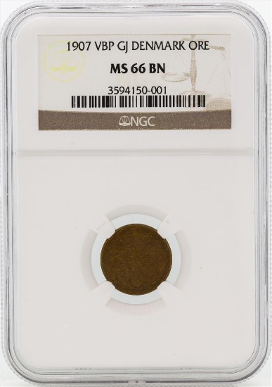 1907 VBP GJ Denmark Ore NGC MS66BN