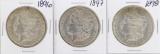 Lot of 1896-1898 $1 Morgan Silver Dollar Coins