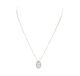 0.75 ctw Diamond Pendant with Chain - 14KT White Gold