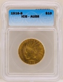 1916-S $10 Indian Head Eagle Gold Coin ICG AU58