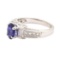 1.55 ctw Sapphire and Diamond Ring - 18KT White Gold