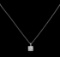 0.87 ctw Diamond Pendant With Chain - 14KT-18KT White Gold