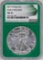 2017 $1 American Silver Eagle Coin NGC MS70 Early Releases Green Core