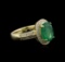 14KT Yellow Gold 2.16 ctw Emerald and Diamond Ring