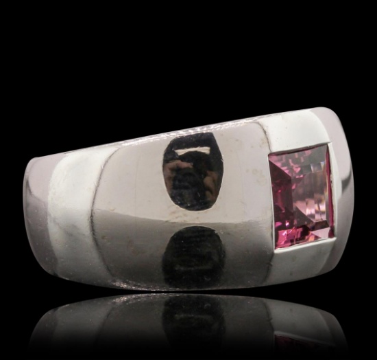 18KT White Gold 1.40 ctw Pink Tourmaline Ring
