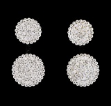 0.75 ctw Diamond Earrings - 14KT White Gold