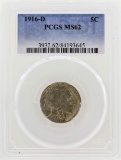 1916-D Buffalo Nickel Coin PCGS MS62