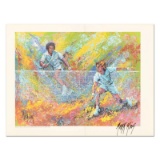 Arthur Ashe & Jimmy Conners in Action by Mark King (1931-2014)