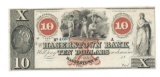 1800's $10 Hagerstown Bank, Hagerstown, MD Obsolete Bank Note