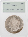 1879-S $1 Morgan Silver Dollar Coin PCGS MS65 Old Green Rattler