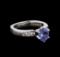 1.11 ctw Sapphire and Diamond Ring - Platinum
