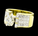 4.07 ctw Diamond Ring - 18KT Yellow Gold