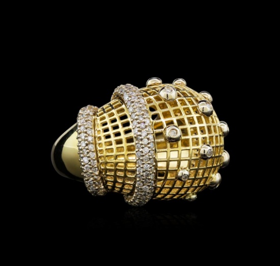 14KT Yellow Gold 0.98 ctw Diamond Ring