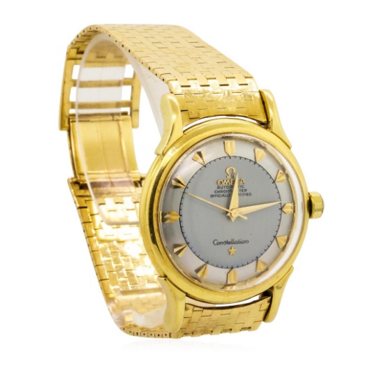 Omega Men's Constellation Wristwatch - 18KT Yellow Gold