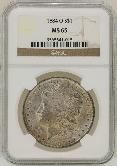 1884-O $1 Morgan Silver Dollar Coin NGC MS65