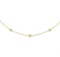 0.4 ctw Turquoise Necklace - 14KT Yellow Gold