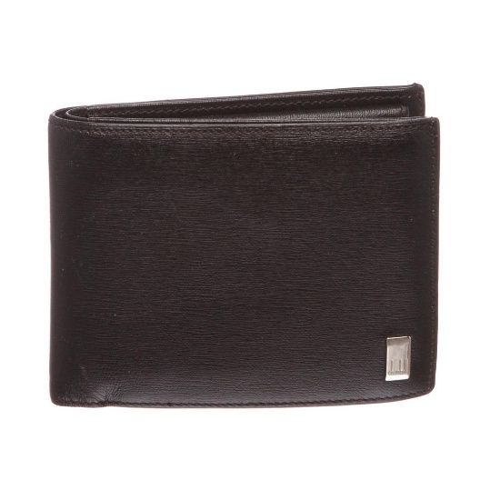 Dunhill Black Leather Bi Fold Wallet