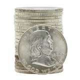 Roll of (20) 1961-D Brilliant Uncirculated Franklin Half Dollar Coins