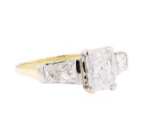 1.90 ctw Diamond Ring - 18KT White And Yellow Gold