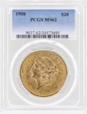 1900 $20 Liberty Head Double Eagle Gold Coin PCGS MS62