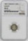 1856 Germany Saxony 1/2 Neu Groschen Coin NGC MS66