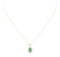1.13 ctw Emerald And Diamond Pendant & Chain - 14KT Yellow Gold