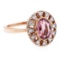 2.20 ctw Pink Spinel And Diamond Ring - 18KT Rose Gold