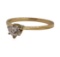 0.40 ctw Heart Shaped Diamond Solitaire Ring - 14KT Yellow Gold