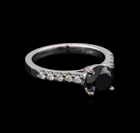 1.92 ctw Black Diamond Ring - 14KT White Gold