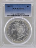 1881-S $1 Morgan Silver Dollar Coin PCGS MS65