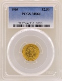 1905 $2 1/2 Liberty Head Quarter Eagle Gold Coin PCGS MS64