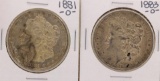 Lot of 1881-O & 1883-O $1 Morgan Silver Dollar Coins