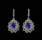 GIA Cert 34.46 ctw Tanzanite and Diamond Suite - 14KT White and Yellow Gold