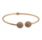 2.00 ctw Cubic Zirconia Bangle Cuff Braclet 14KT Rose Gold