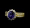 2.65 ctw Sapphire and Diamond Ring - 18KT Yellow Gold