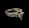 1.56 ctw Diamond Ring - 14KT White and Yellow Gold