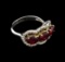 3.16 ctw Ruby and Diamond Ring - 14KT Two-Tone Gold