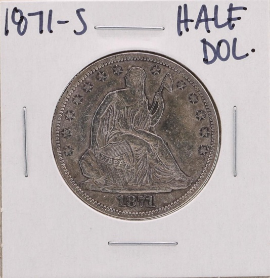 1871-S Liberty Seated Half Dollar Coin