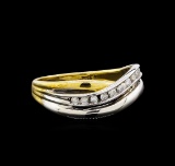 0.15 ctw Diamond Ring - 14KT Two-Tone Gold