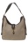 Gucci Beige Canvas Black Leather Trim Jackie Shoulder Bag