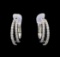 0.57 ctw Diamond Earrings - 14KT White Gold