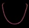 23.00 ctw Pink Tourmaline and Diamond Necklace - 14KT Yellow Gold