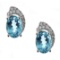 1.69 ctw Apatite and Diamond Earrings - 18KT White Gold