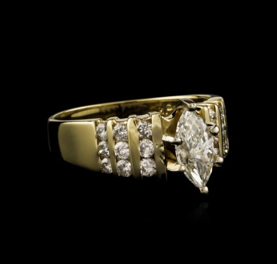 14KT Yellow Gold 0.91 ctw Diamond Ring