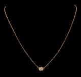 0.39 ctw Diamond Necklace - 18KT Rose Gold