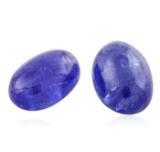 11.73 ctw. Oval Cabochon Cut Tanzanite Parcel