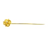 0.02 ctw Diamond Stick Pin - 10KT Yellow Gold