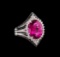 7.84 ctw Ruby and Diamond Ring - 18KT White Gold